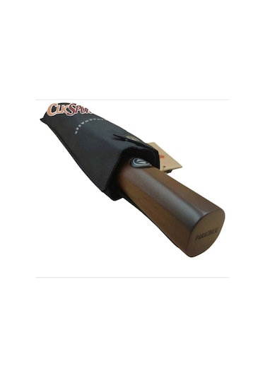 Ahşap Saplı , Tam Otomatik Şemsiye , Orijinal Çıtçıtlı Kılıflı - Siyah Genel