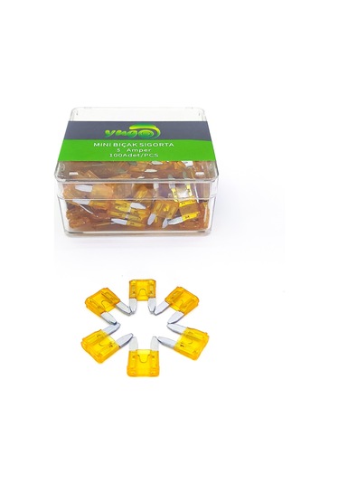 100 Adet 5 Amper Mini Bıçak Sigorta Yugo N11.532