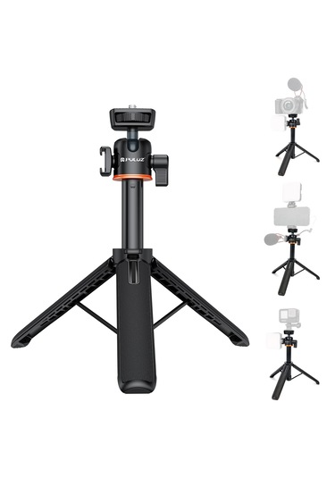 Puluz 360 Derece Top Kafa Soğuk Ayakkabı Selfie Çubuk Tripod