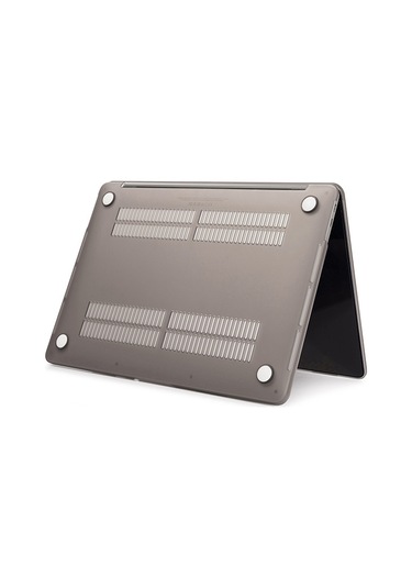 Ally Macbook Air 13 A1932 2018 A2179 2020  Kristal Kapak Koruma Kılıf Gri
