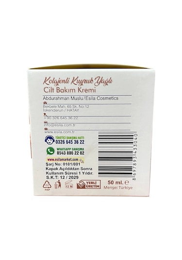 Esila Kolejenli Kuyruk Yağlı Cilt Bakım Kremi 50 ML