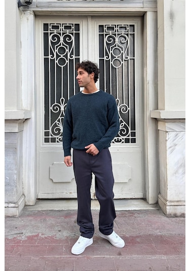 Flaw Basic Regular Gabardin Pantolon Füme Füme