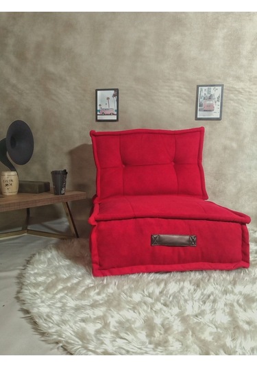 Prestigegolf Seva, Sırtlı Oturma Minderi, Minder, Bahçe Minderi ,oturma Odası Minderi, Kalorifer Önü, Yer Minderi Kırmızı