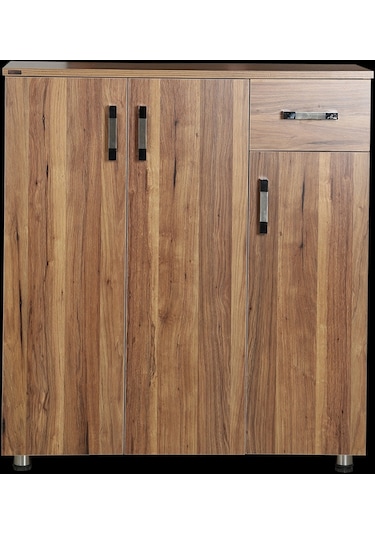 Ayakkabılık Çok Amaç Model Parlak Ceviz Hard Suntalem Demonte 5raf El Yapım Ahşap