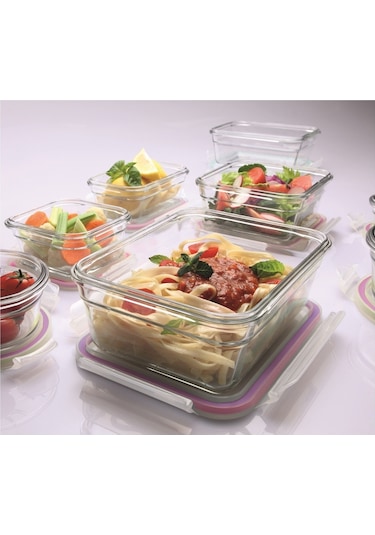 Glasslock Kare Cam Saklama Kabı 1200ml D-mcsb120