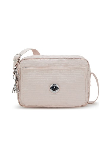 Kıplıng Abanu M Orta Boy Omuz Çantası Pembe Pınk Pearl Jacquard Pembe