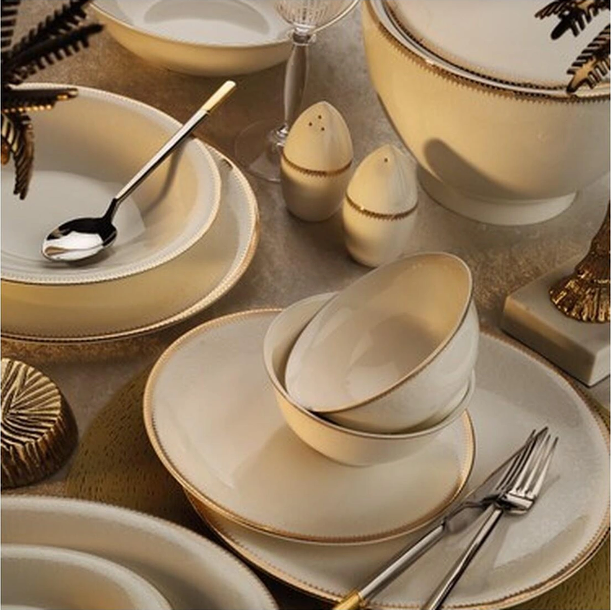 Royal London Marlene 60 Parça 12 Kişilik Yemek Takımı Süt Beyazı