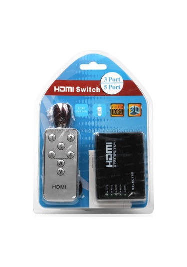 Dark Full Hd 5 Giriş 1 Çıkışlı Uzaktan Kumandalı Hdmı Switch Seç