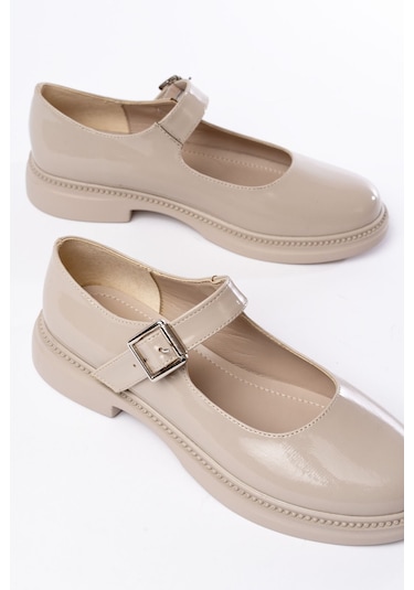 Ysn-4444 Bej Rugan Günlük Bayan Ayakkabı Bej
