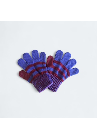 Eleven Markets Çocuk Eldiveni Bordo Mavi Bebe Eldiven 1-4 Yaş Bordo