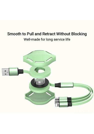 Singree 3'ü 1 Arada Şarj Kablosu - Lightning/type-c/micro Usb - 3.6ft Esnek & Hızlı Şarj