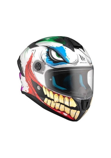Mt Targo S Joke A5 Gloss Kapalı Motosiklet Kaskı Grafik