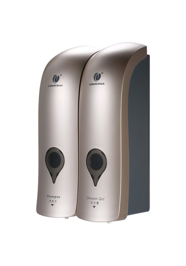 Gajeena Duş Jeli & Şampuan İçin 300ml Çift Başlı Duvar Montajlı Sabunluk, Kolay Kurulum, Şampanya Altını Renk Şampanya Altın