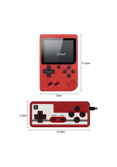Taşınabilir El Mini Oyun Konsolları Gamepad İle 3 İnç Tam Renkli Ekran Dahili 800 Retro Oyun 1020mah Pil Desteği Av Çıkışı