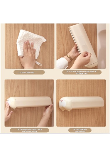 Lemestar Duvar Üstü Deliksiz Çekmeceli İç Giyim Organizörü - Bölmeli, Toz Ve Nem Koruyucu, Dolap Depolama İçin Pp Malzeme