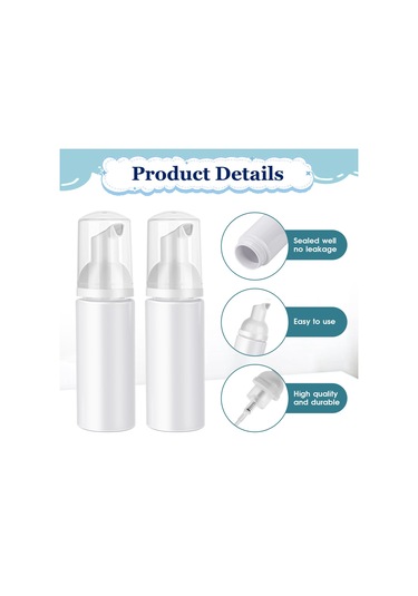 3 Adet 2oz Sabun Köpüğü Şişe Köpük Pompası Şişe Boş Seyahat Şeffaf