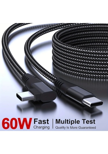 Willowhaven 2 Adet 60w Usb-c Kablosu 3 3ft Nylon Pd Hızlı Şarj Macbook Uyumlu Pro İpad Uyumlu Pro