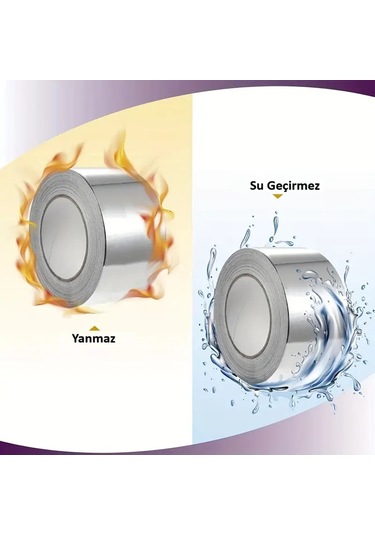 Alüminyum Soba Boru Bandı Yüksek Sıcaklığa Ve Sızdırmazlığa Dayanıklı 45x20mt