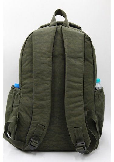 Suya Dayanıklı Krinkıl Kumaş Haki Unisex Okul Çantası 18
