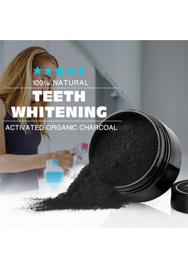 Hangfox Kokos Kabuğu Aktif Kömür Diş Tozu - Doğal Leke Çıkarıcı, Mineyi Korumak, Hassas Dişler İçin Beyazlatıcı