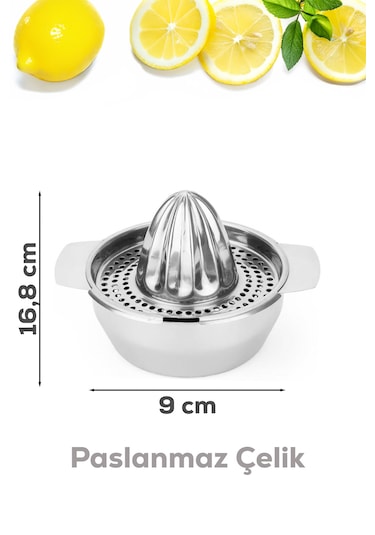 Porsima 77063 Çelik Portakal Limon Sıkacağı Limonluk Portakal Sıkacağı - 700 Ml Gümüş