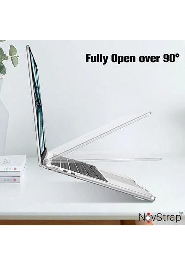 Novstrap  Macbook Air M3 Çip 2024 13.6 İnç A3113 İle Uyumlu Kılıf Sert Parlak Koruma Kapak Karışık Çok Renkli
