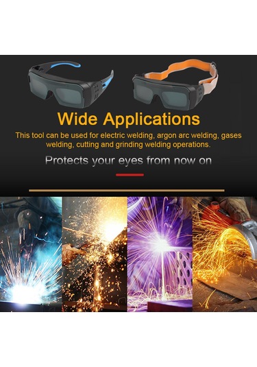 Shineyee Güneş Enerjili Otomatik Koyulaşan Kaynak Gözlüğü - Uv Ve Parlak Işık Koruma, Argon Kaynağı İçin, 5 Adet Koruyucu Folyo İle