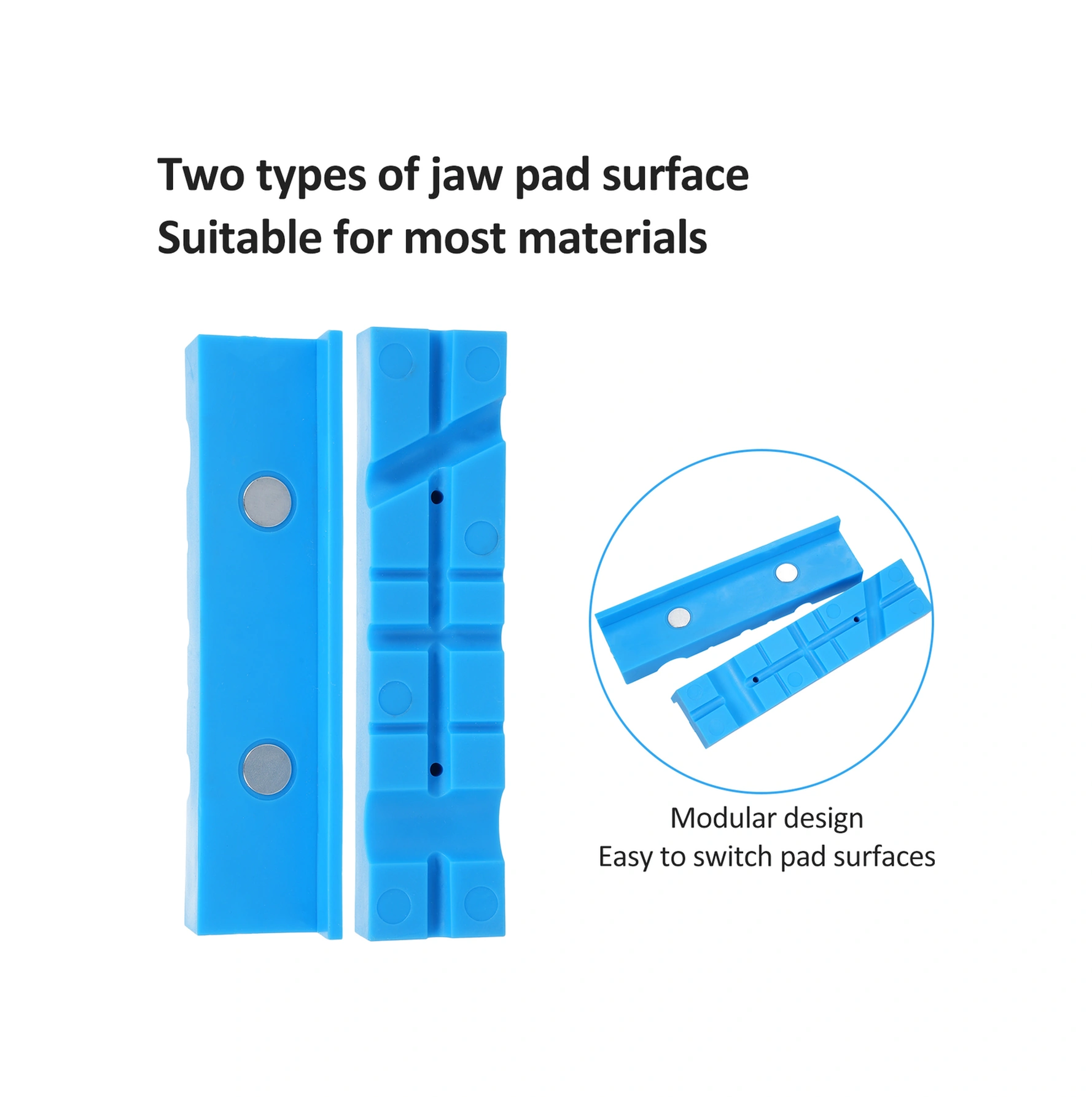 Skycity Magneetik Muayene Aleti Tırnaklı Tırnak Koruması, Kayma Önleyici Pu Paspası, Mavi, 2 Adet