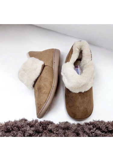 Kışlık İçi Kürklü Ev İçi Bot Camel