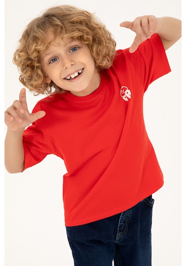 U.s. Polo Assn. Erkek Çocuk Kırmızı Tişört Basic 50295503-vr030 Kırmızı