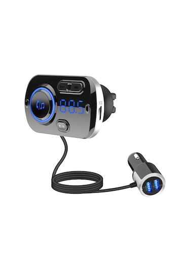 Springsun Araç Fm Transmitter Bc49: Bluetooth 5.0, Ses Kontrol, Q-c3.0 Hızlı Şarj, Stroboskop Işık, 12-24v Uyumlu