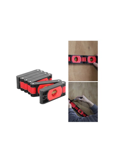 Xindoker 6 Bölüm Katlanabilir Seviye Çizgisi - 72 Cm Alüminyum Malzeme İle Çok Açı Doğru Ölçüm - Ahşapçılık Ve İnşaat İçin Manyetik Fonksiyonlu