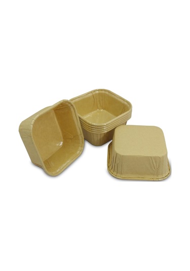 Kafem Muffin Kek Kapsülü Kare Kraft 50li X 30 Paket Koli - K34 Sarı