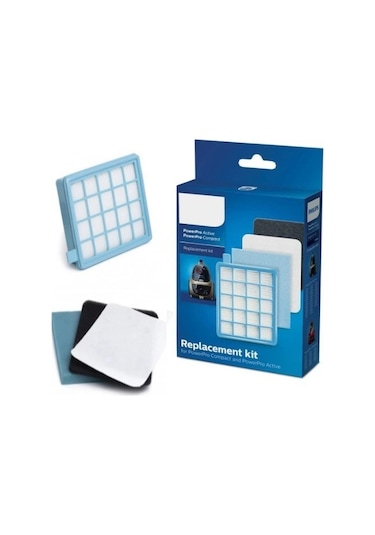 Philips Uyumlu PowerPro Active FC 8642 Süpürge Filtre Seti