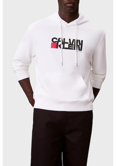 Calvin Klein Erkek Sweat Lv04rd258g Yaf Beyaz Beyaz