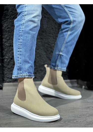 Knack Yüksek Taban Ayakkabı 111 Vizon Süet 001