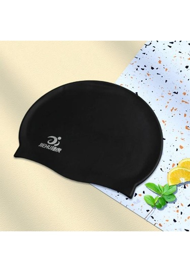 Mavi Ekstra Büyük Yüzme Bonesi Yüzme Şapkası Kaymaz Tasarım Yüksek Elastik Su Geçirmez Saç Koruma Yüzmek Bonesi Yetişkinler İçin Mavi