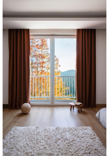 Terra 140x270 Cm 2 Adet Blackout Fon Perde Bakır