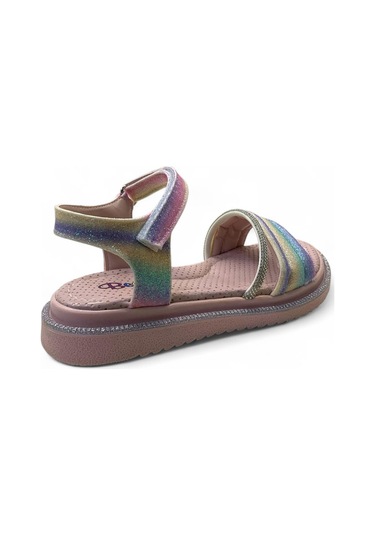 540 Kız Çocuk Taşlı Sandalet Renkli