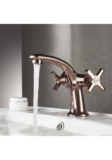 Nsk Lavabo Bataryası Trinity Çift Kollu Tek Gövde Bronz N3013124