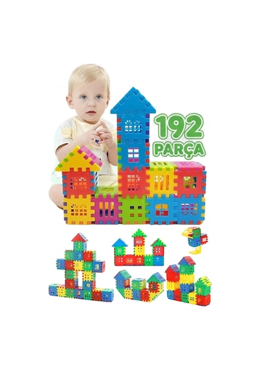 192 Parça Yapı Oyuncak Puzzle Blok 3d Tasarım Yeteneğini Geliştiren Eğlenceli Bilişsel Yapı Taşları