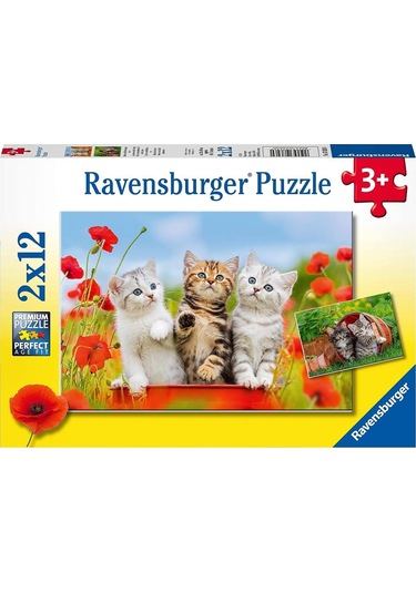 Ravensburger 2 Adet 12 Parçalı Puzzle Yavru Kediler Ravensburger 3 Yaş Ve Üzeri Çocuk Yapbozları Serisi