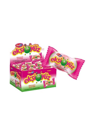 Saadet Ekşiyüz 3.5 Gr x 100 Adet Çilek Aromalı Sakız 2 Paket