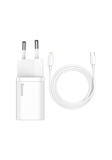 Baseus Super Si 1C 20W Hızlı Şarj Adaptörü + Type-C To Lightning Kablo