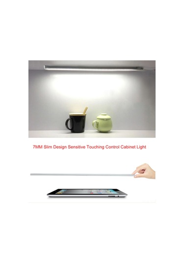 Neevoyu 21 Ledlı Usb Gövde Lambası - İnce Kabinet Aydınlatması, Dokunmatik Kontrol, Sürekli Parlaklık Ayarlama, Beyaz Işık Beyaz