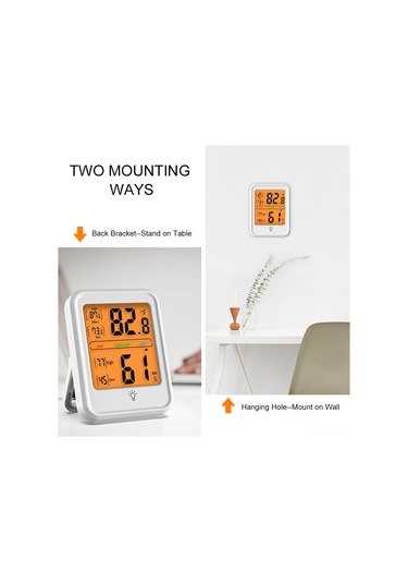 Maiyame Dijital Nem Ve Sıcaklık Ölçer - Lcd Ekranlı, Yüksek Hassasiyetli, Dry/comfort/wet Göstergeli