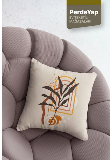 Bohem Duvar Tabloları Yapraklar Desenli 4lü Kırlent Kılıfı