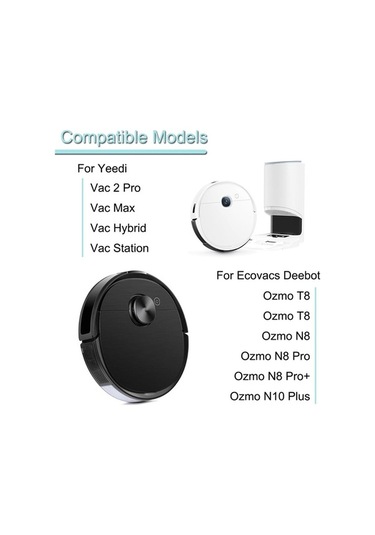 Flybuy Ecovacs Deebot Ozmo T8/t8 Aivi/n8/n8 Pro Plus Robot Süpürge Ana/fırça Yan/fırça Filtresi