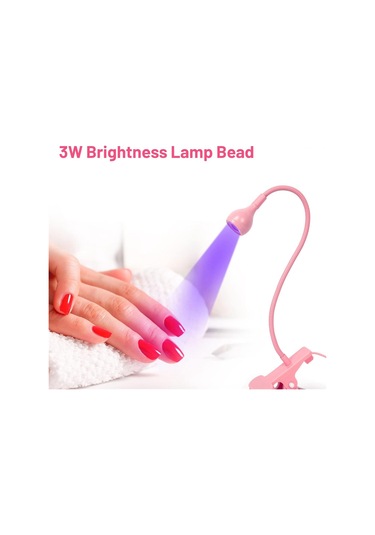 Xurunkeji 3w Led Tırnak Lambası Uv Jel Cila Kürleme Lambası Esnek Kaz Boynu Usb İle Çalışan Pembe Taşınabilir Jel Cila Kürleme Lambası