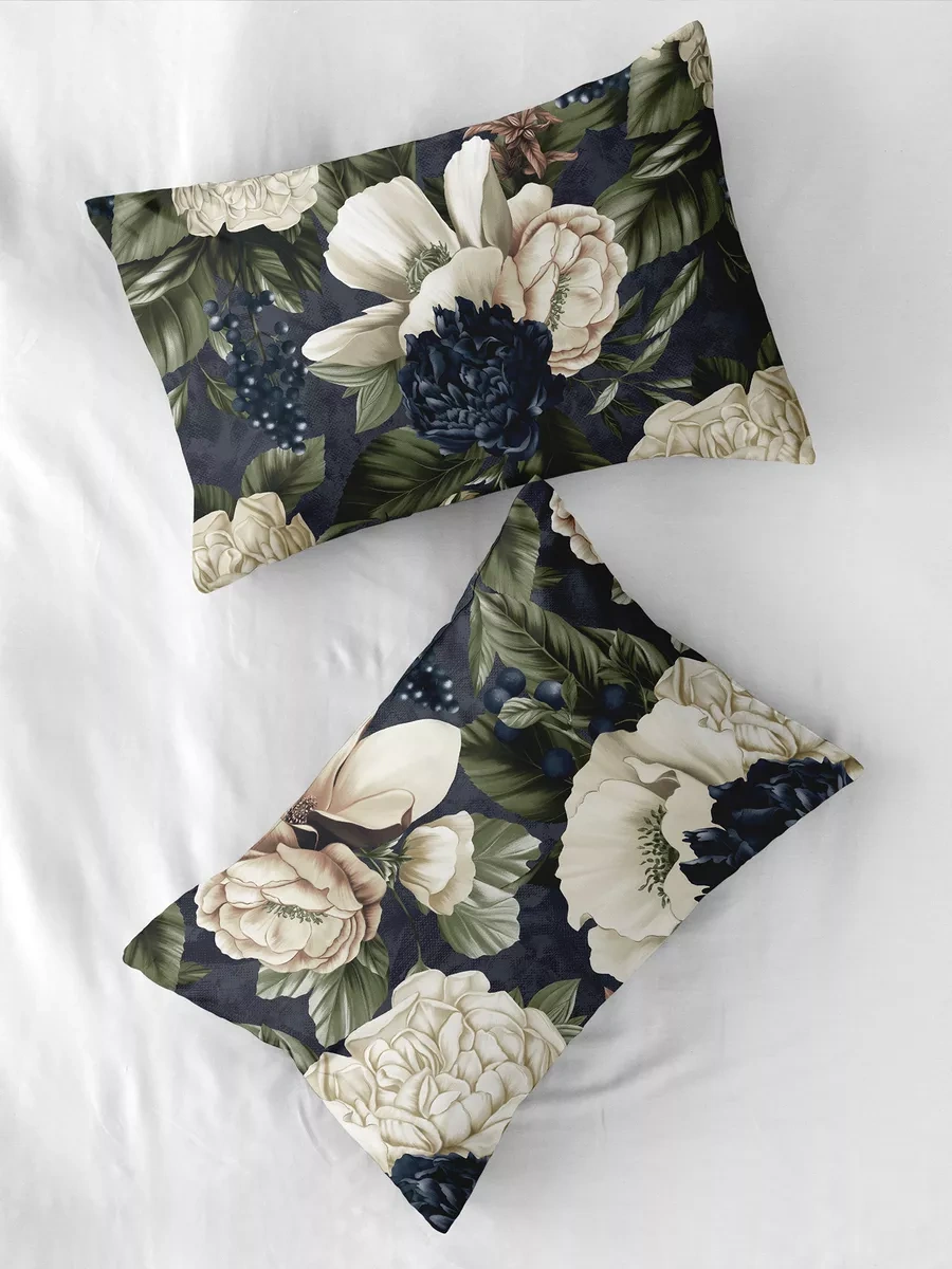 Mia Cara 50x70 Pamuklu Karakteristik Kumaşı Yastık Kılıfları 174037459 Mavi